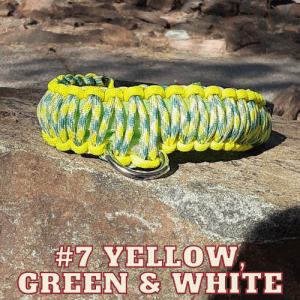 #7 yellow, green & white